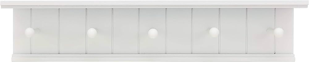 Kiera Grace Kian Floating Shelves, Modern Wall Mounted Hanging Shelf Coat Rack with 5 Pegs, Offic... | Amazon (US)