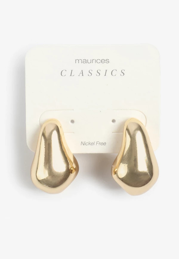 Gold Sculptural Stud Earrings | Maurices