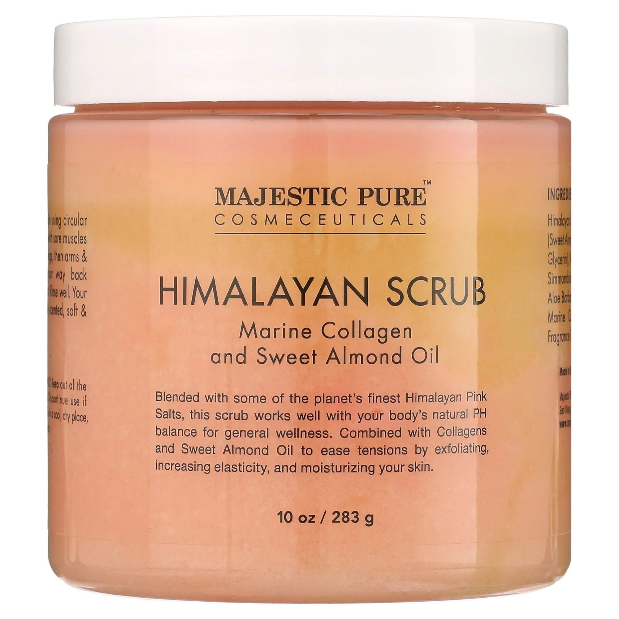 MAJESTIC PURE Himalayan Pink Salt Body Scrub with Collagen and Sweet Almond Oil | Exfoliating Bod... | Walmart (US)