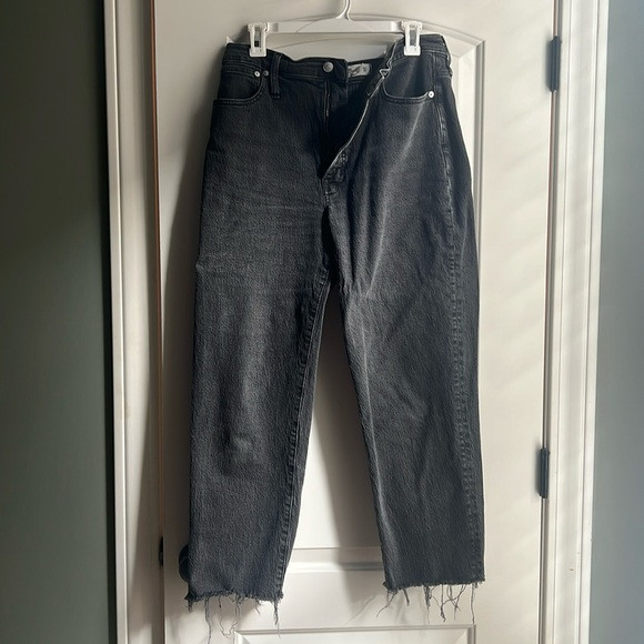 Madewell perfect vintage straight Jean in black wash | Poshmark