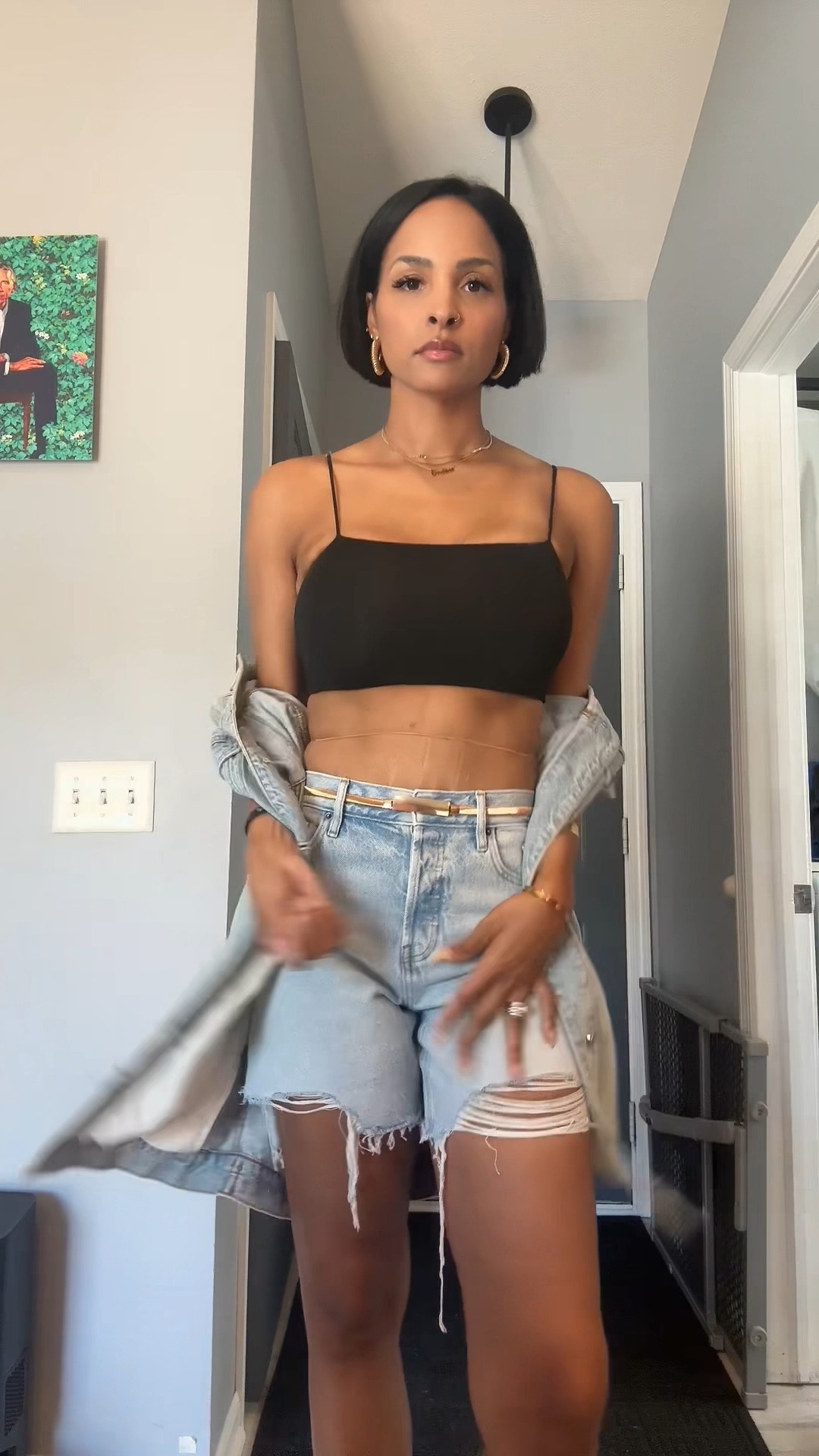 Denim x Denim all summer long 

Denim, jeans, gold, summer ootd, layering 

#LTKStyleTip #LTKFindsUnder100 #LTKVideo