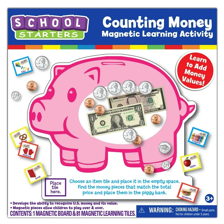 School Starters- Magnetic Learning Activity- Counting Money, Math & Counting for Child Ages 3+ | Walmart (US)