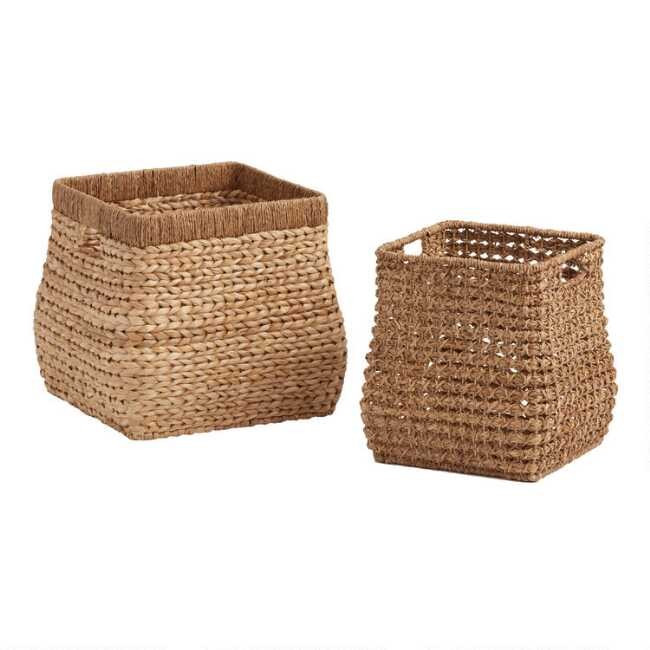 Square Seagrass Tinsley Basket | World Market