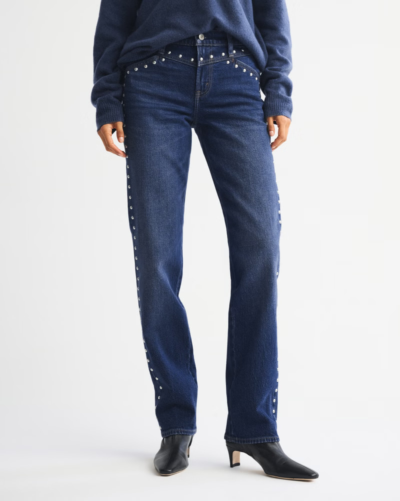 Women's Mid Rise 90s Straight Jean | Women's Bottoms | Abercrombie.com | Abercrombie & Fitch (US)
