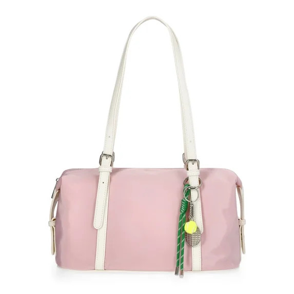 No Boundaries Women's Fashion Clubhouse Shoulder Bag, Pink Lemonade | Walmart (US)