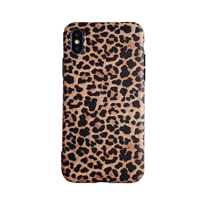 Leopard Case for iPhone X XS 10 Classic Luxury Fashion Protective Flexible Soft Rubber Gel Back C... | Amazon (US)