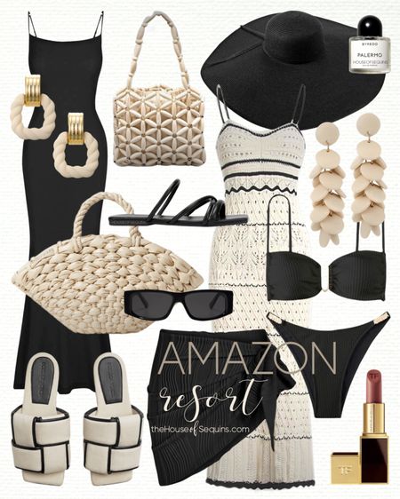 Shop these Amazon Vacation Outfit and Resortwear finds! Travel outfit resort wear, swimsuit coverup, maxi dress, bikini, sun hat, strappy sandals, beaded bag, beach bag, Bottega clam bag, Bottega patch flat mule slide sandals and more! 

Follow my shop @thehouseofsequins on the @shop.LTK app to shop this post and get my exclusive app-only content!

#liketkit #LTKtravel #LTKstyletip #LTKswim
@shop.ltk
https://liketk.it/4x3RU
