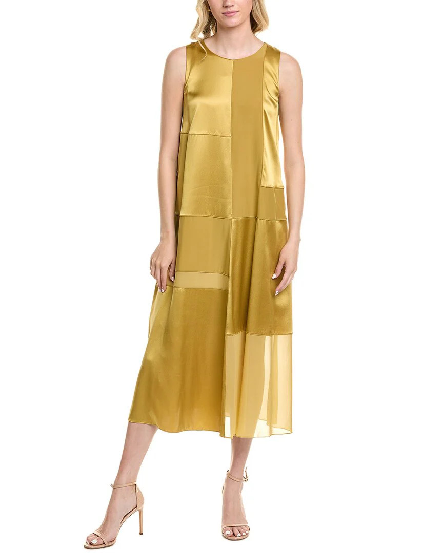 Lafayette 148 New York Panel Silk Midi Dress | Shop Simon