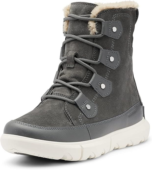 Sorel Women's Explorer II Joan Faux Fur Boot — Waterproof Suede Boots | Amazon (US)