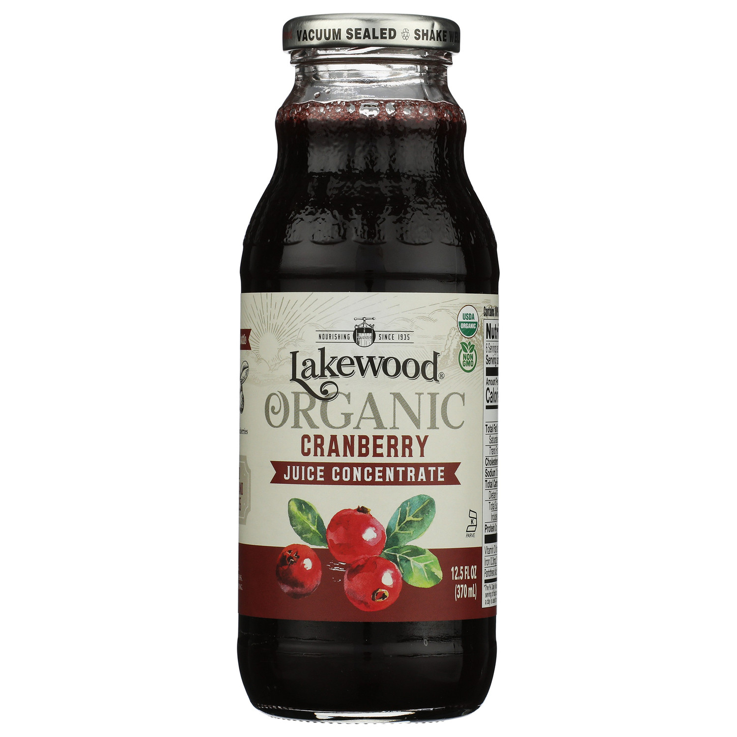 Lakewood Organic Cranberry Juice Concentrate | 12.5 oz Liquid | Swanson