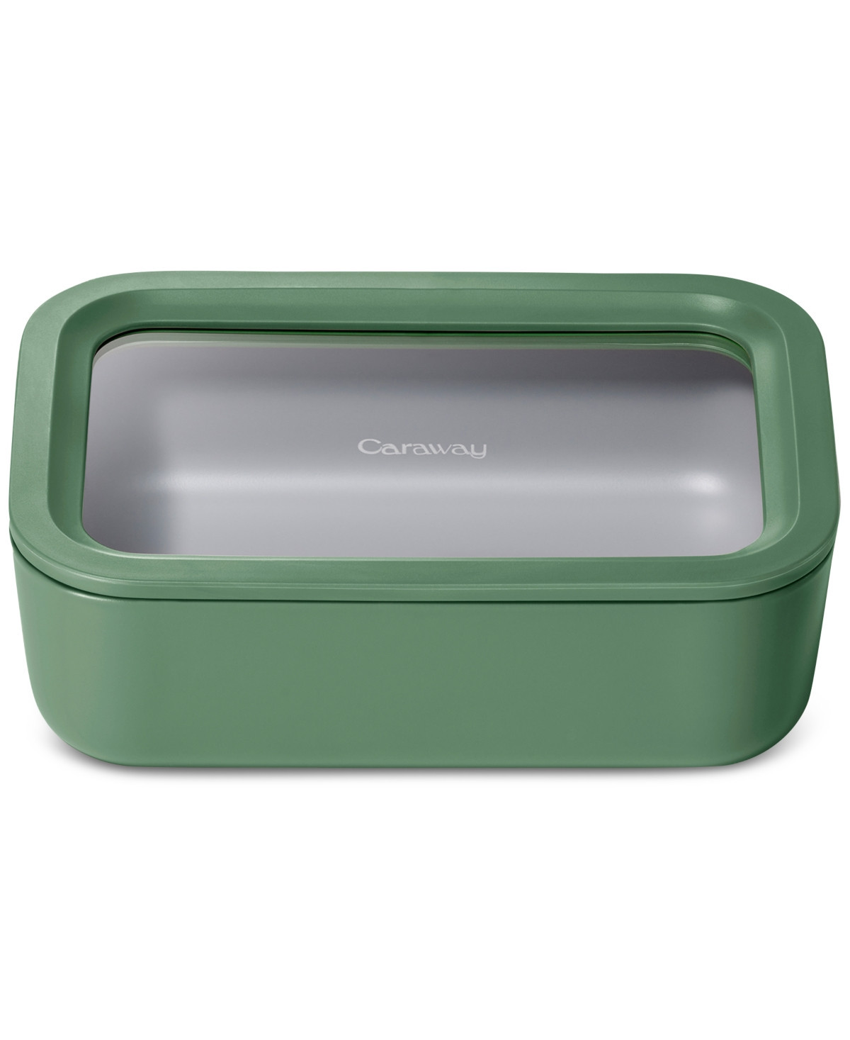 Caraway 6.6-Cup Glass Food Storage Container & Lid - Sage | Macy's