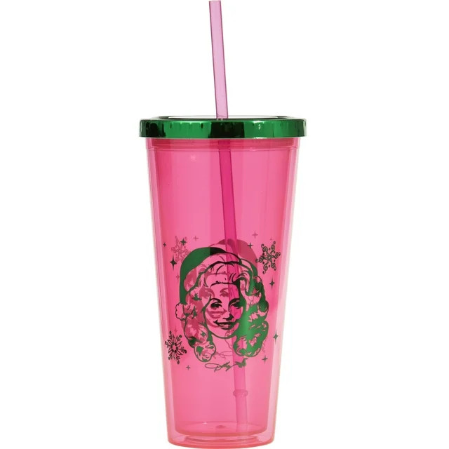 Dolly Parton Christmas Cheer Plastic Tumbler 21.5 Ounces Party Favors | Walmart (US)