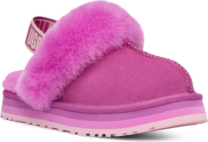 UGG® Kids' Funkette Genuine Shearling Slipper | Nordstrom | Nordstrom