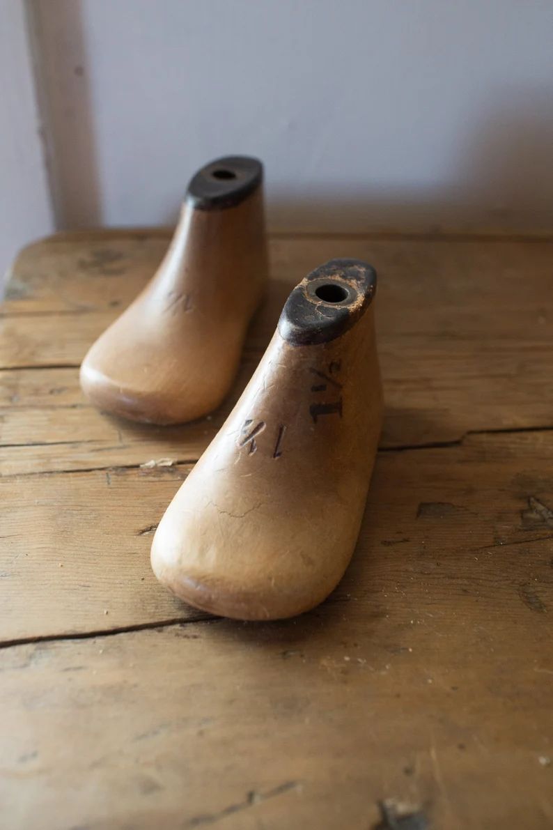 Antique Wooden Shoe Mold. Baby Child Wooden Shoe Mold. Farmhouse Decor. Shabby Chic. Farmhouse St... | Etsy (US)