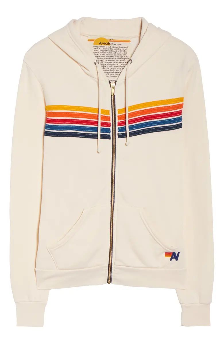 5-Stripe Zip Hoodie | Nordstrom