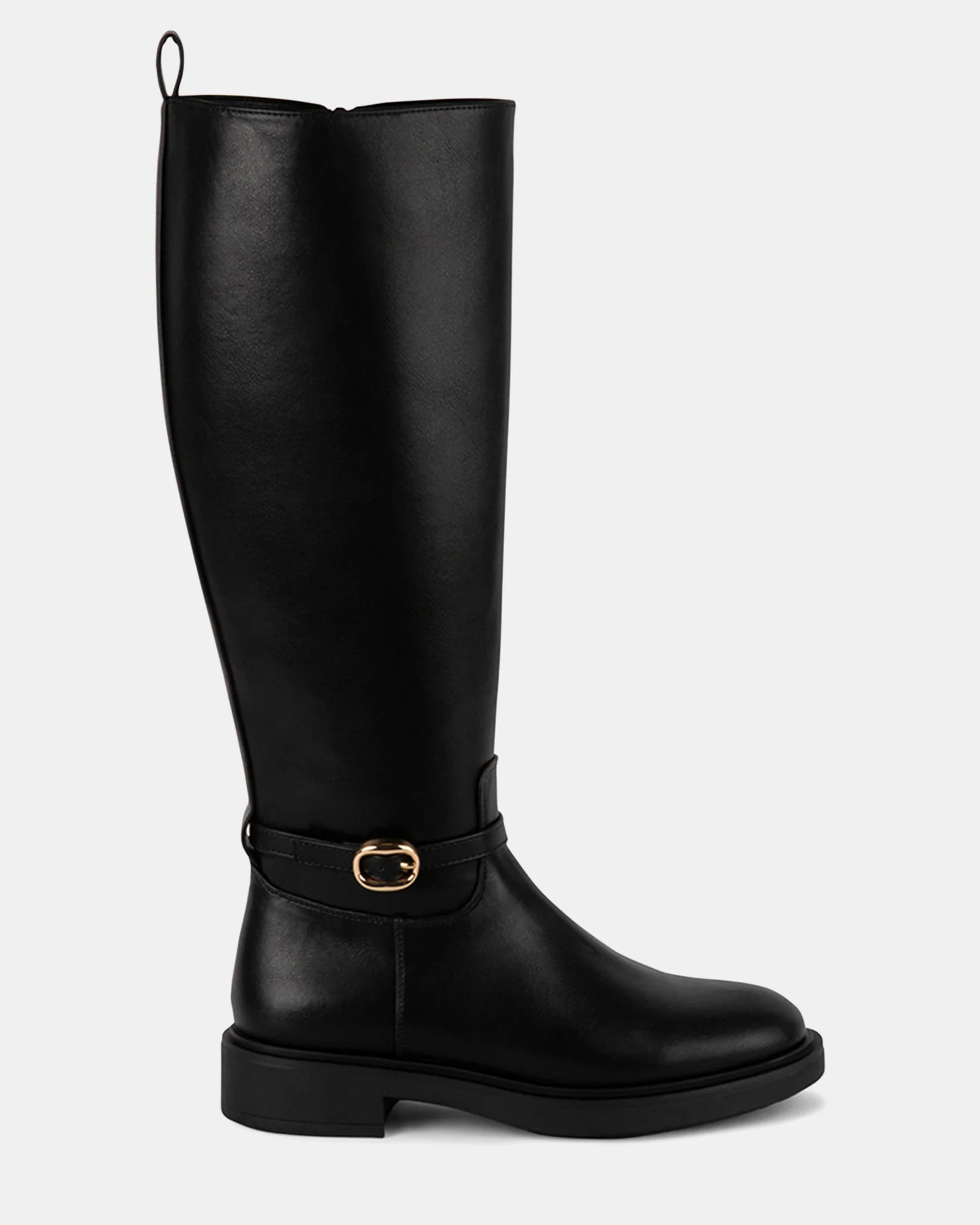 BELOVED Black Knee-High Riding Boot | Women's Designer Boots | Steve Madden (Canada)