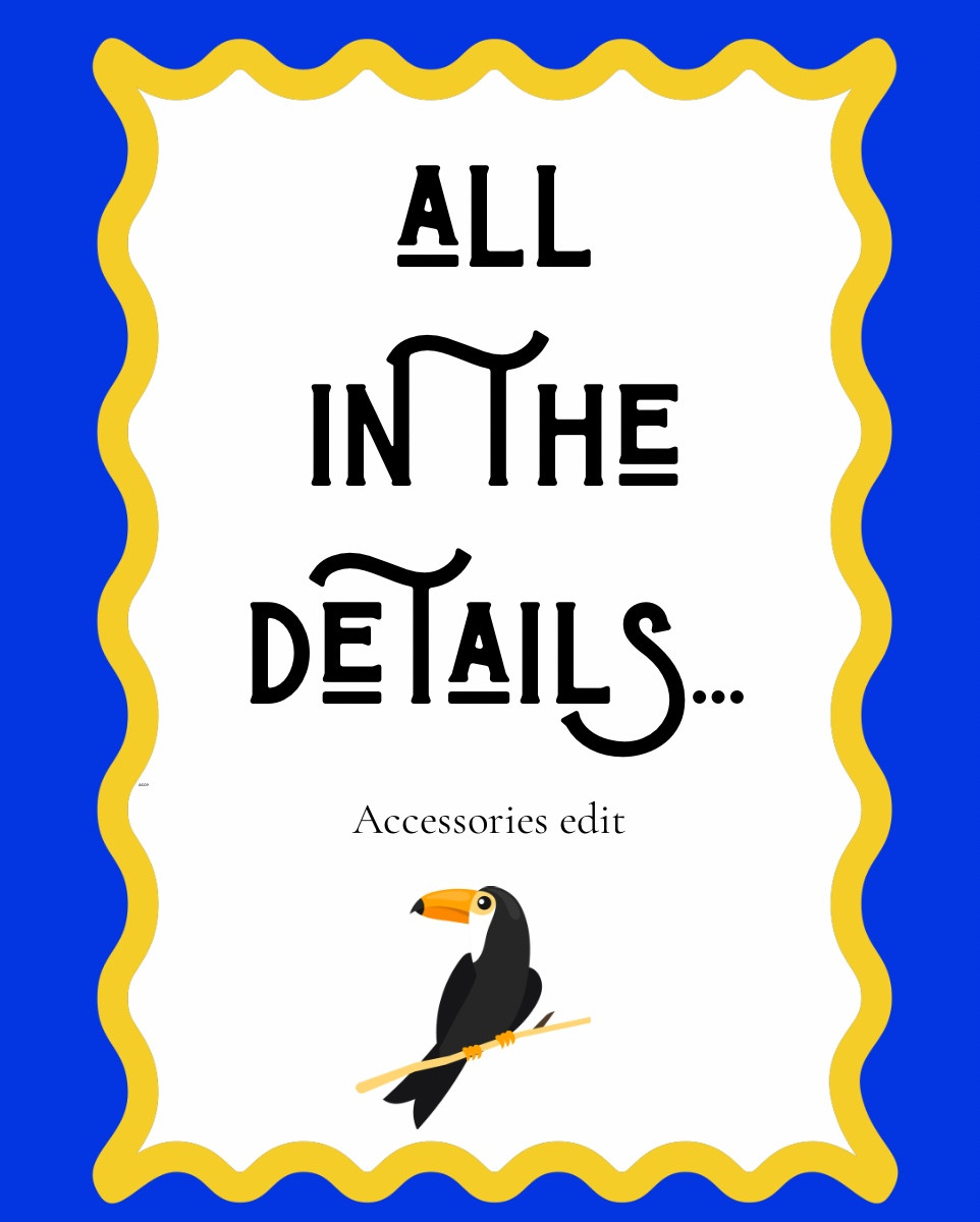 ✨ It’s all in the details ✨
One of my favorite parts of styling Tropical Luxe was playing with accessories - from luxury to handmade to vintage.  🌴 These pieces turned out to be some of the most repeatable elements of the capsule, tying looks together and elevating them in effortless ways.

I received so many compliments on these (especially the ones that matched the outfits so closely! I loved how they added personality and polish to every outfit.

#TropicalLuxe #CapsuleWardrobe #AccessoryEdit #MaximalistStyle

#LTKItBag #LTKStyleTip