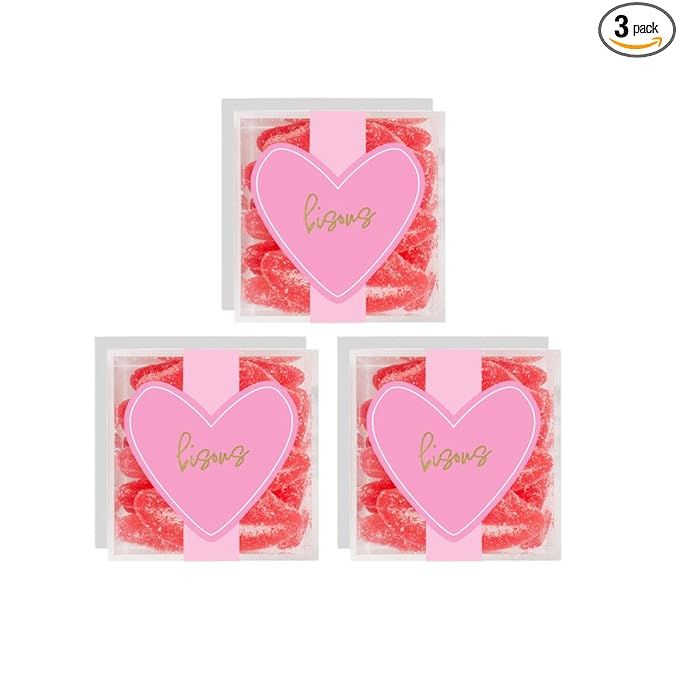 Sugarfina 'Bisous' Sugar Lips Candy Cube - Valentine's Day 2024, Pack of 3 | Amazon (US)