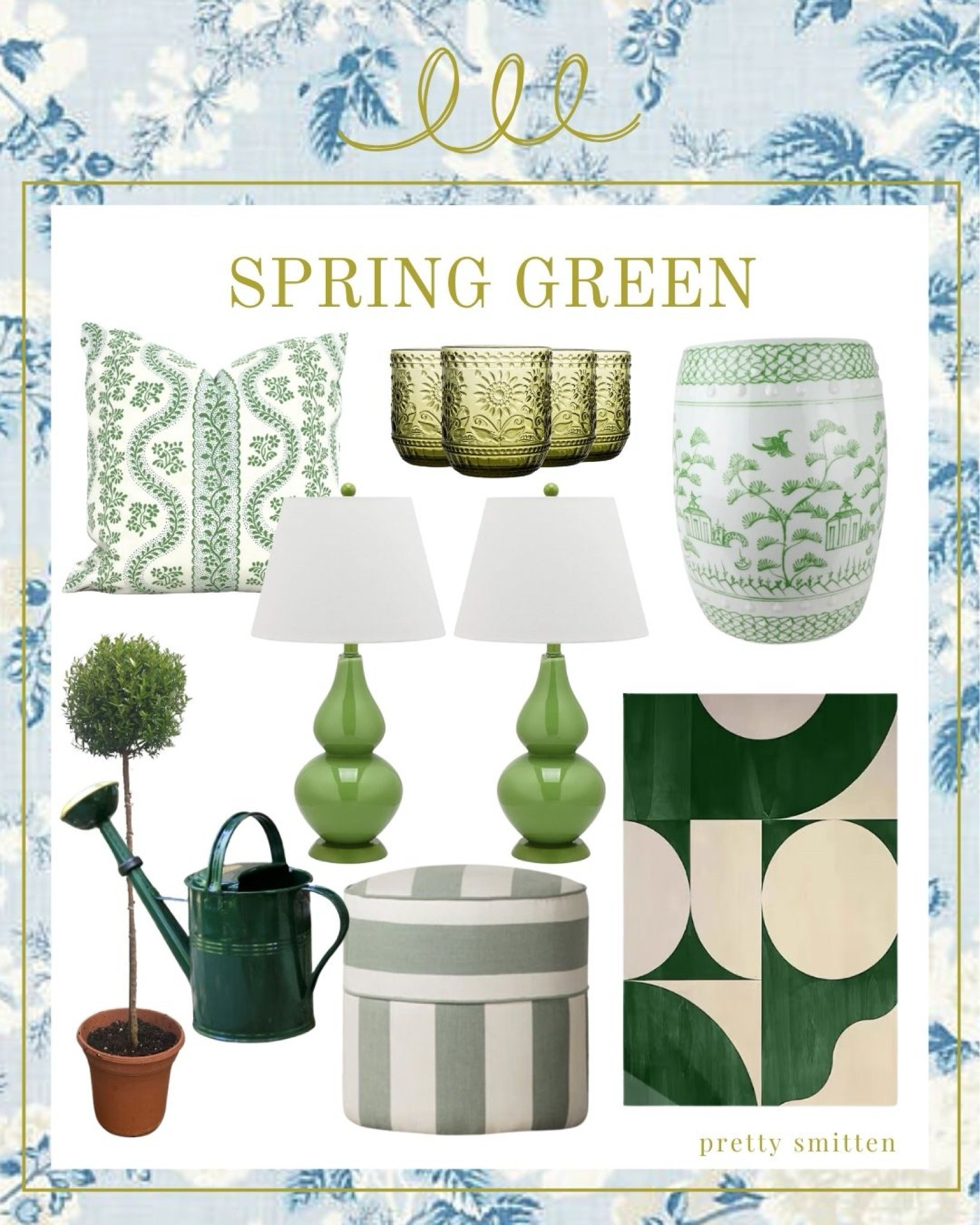 Sister parish throw pillow, green glassware, garden stool, table lamps, Myrtle topiary, garden watering can, outdoor furniture, outdoor decor, spring finds

#LTKSeasonal #LTKhome