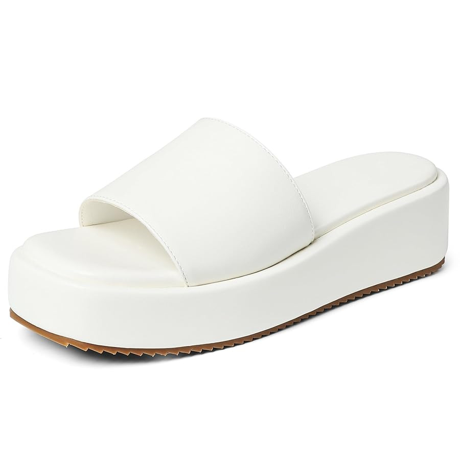 Oiamenne Platform Sandals Women Comfortable Open Toe Wedge Sandals Slip On Platform Slides for Wo... | Amazon (US)