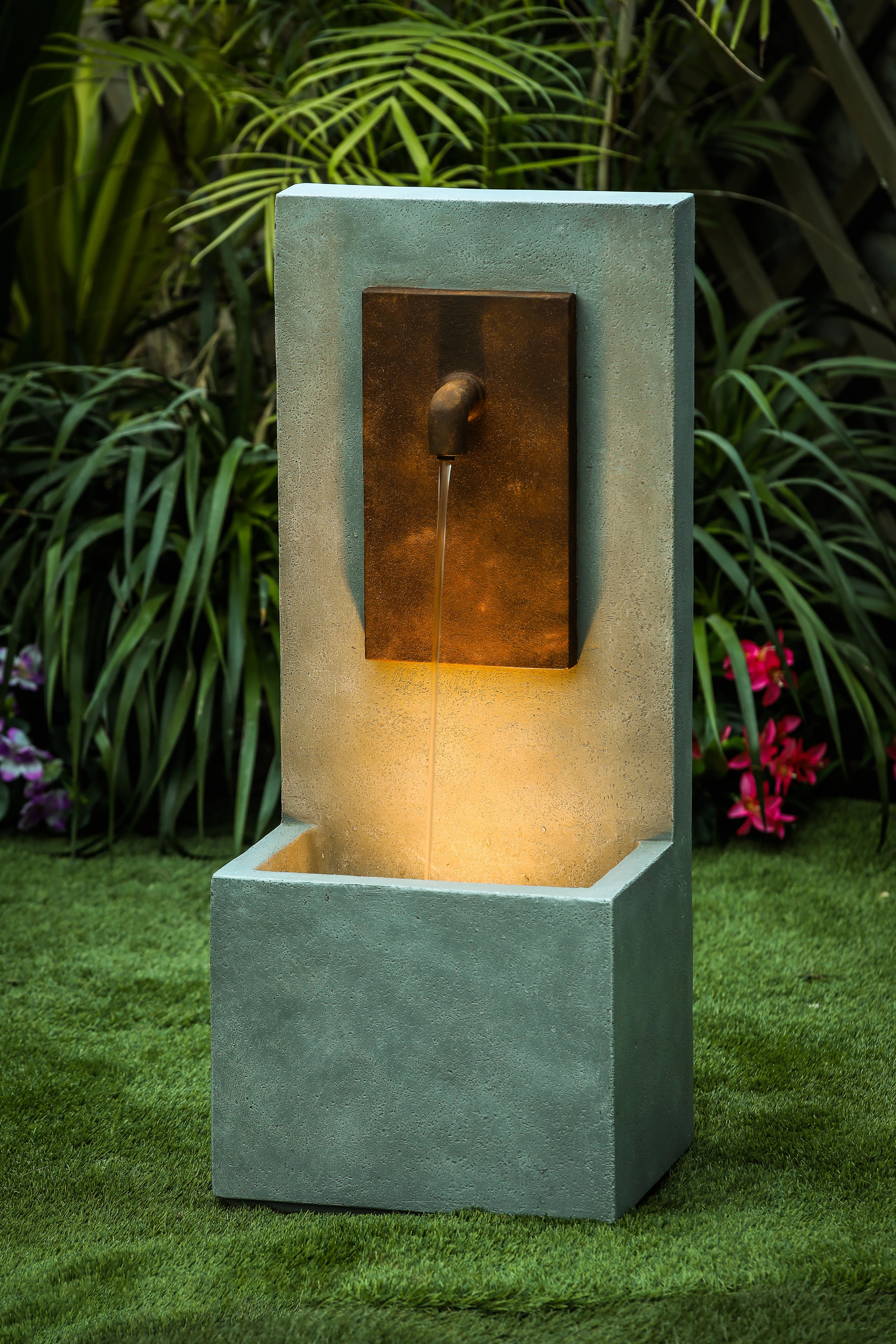 Metzinger Hand Crafted Weather Resistant Floor Fountain with Light | Wayfair North America