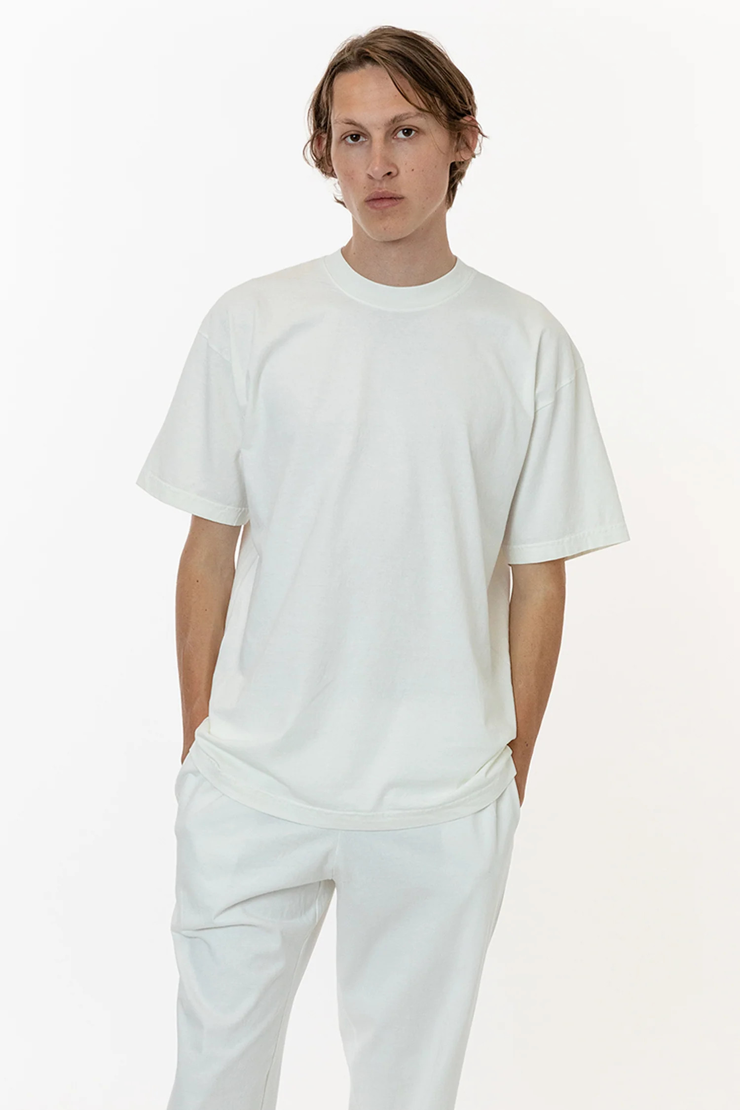 The 1801 - 6.5oz Garment Dye Crew Neck T-Shirt | Los Angeles Apparel