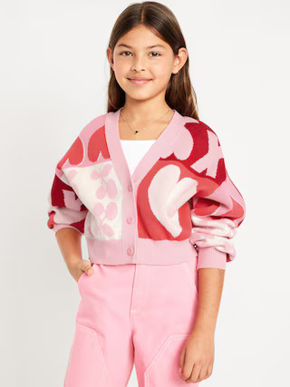 Printed Button-Front Cardigan Sweater for Girls | Old Navy | Old Navy (US)