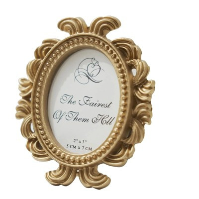 Home Collection gold 4-pack mini baroque oval picture frames