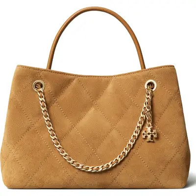 Tory Burch Small Fleming Suede Carryall Tote in Toffee at Nordstrom | Nordstrom