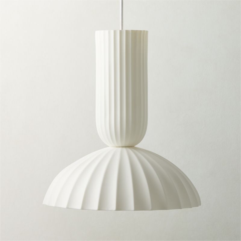 Jeanne Modern White Porcelain Dome Pendant Light + Reviews | CB2 | CB2