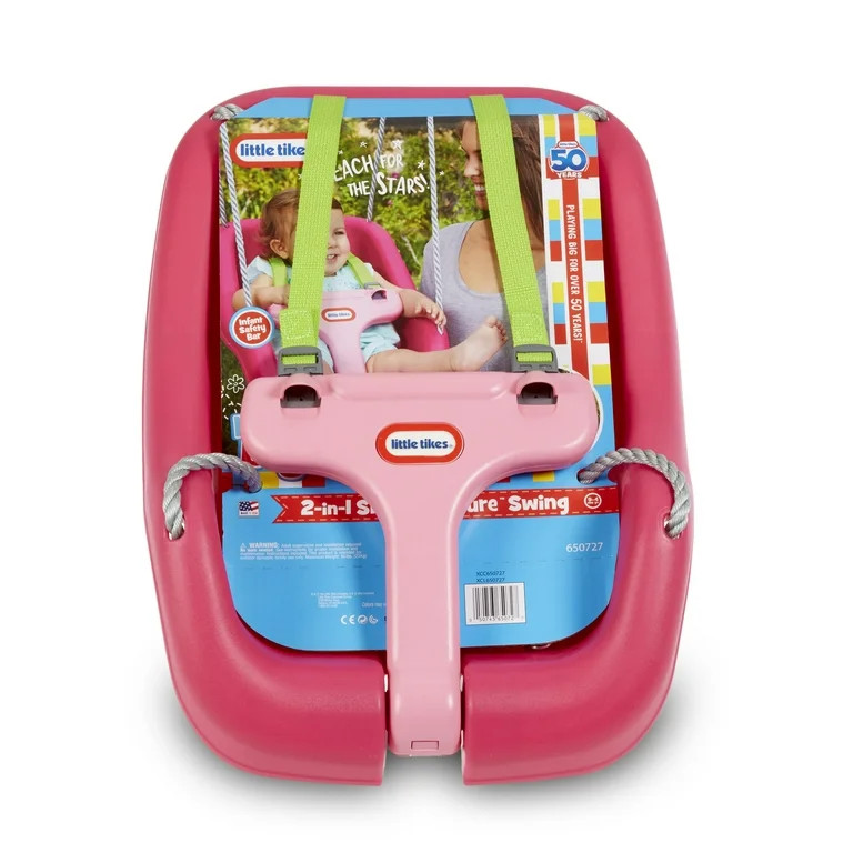 Little Tikes 2-in-1 Snug and Secure Swing, High Back Swing, Magenta - Walmart.com | Walmart (US)