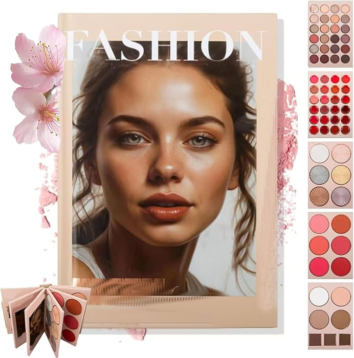 5 Layer Makeup Book Palette, 24-Color Eyeshadow Palette - 5-Layer Book-Style Foldable Makeup Pale... | Amazon (US)