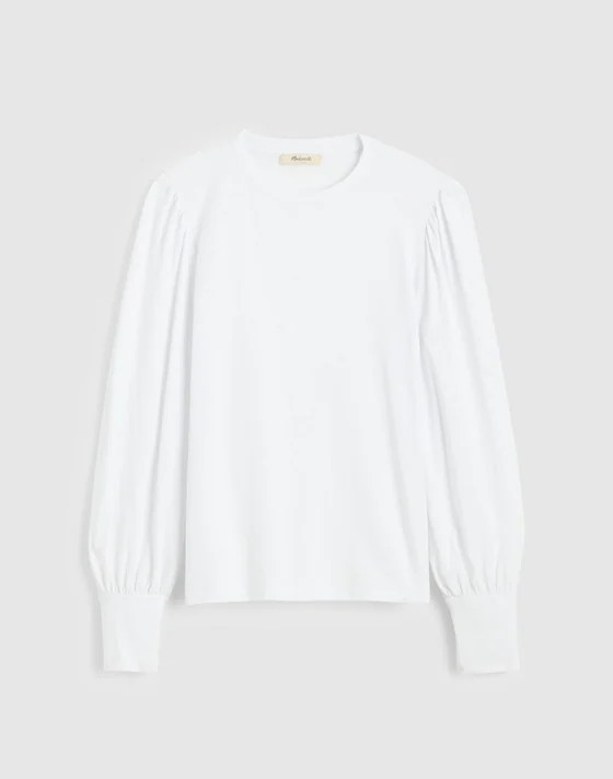 Smocked Long-Sleeve Top | Madewell | Madewell