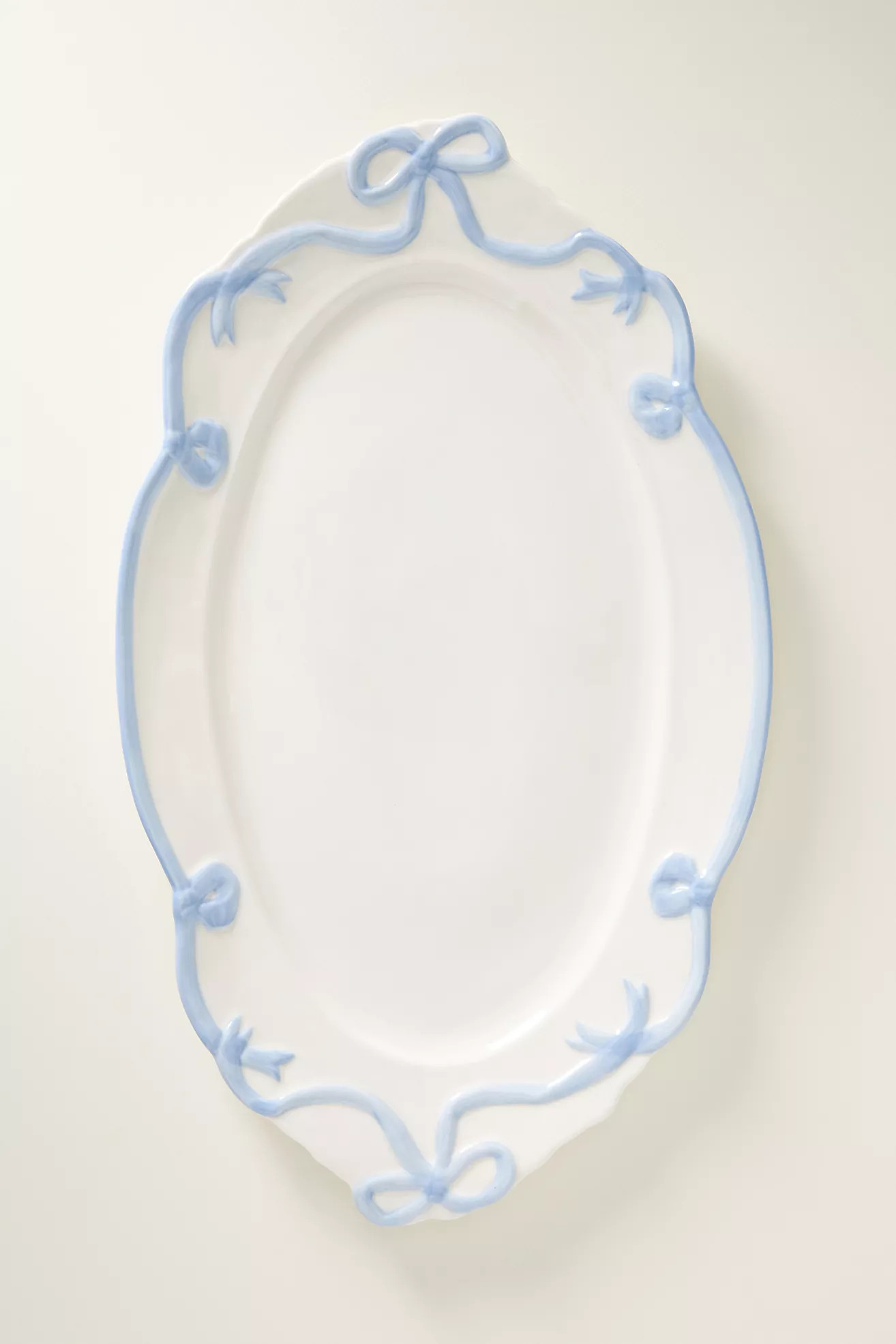 Benedita Bow Ceramic Stoneware Platter | Anthropologie (US)