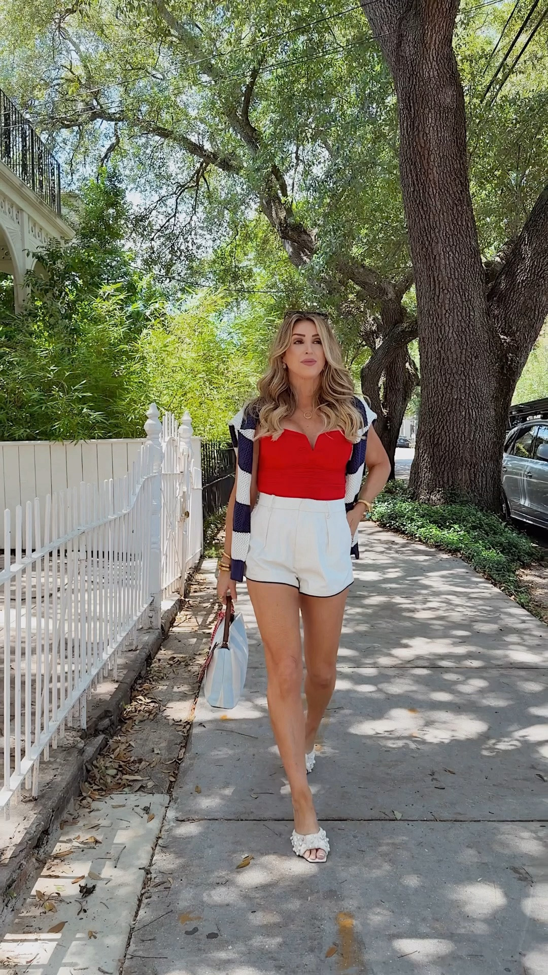 Snowball season is here just in time for Memorial Day weekend. Here’s a fun, elevated look for the barbecue. 🇺🇸🍔☀️

Summer outfits, Memorial Day outfits, vacation outfits for the beach, white shorts, red, navy stripe sweater

#LTKdayinmylife #LTKootd #LTKSeasonal