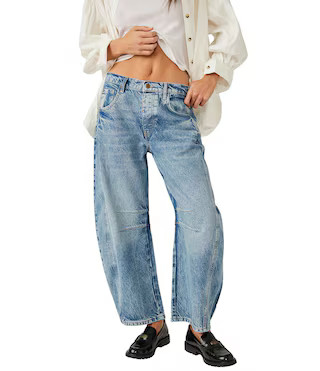 We The Free Good Luck Mid-Rise Wide Leg Barrel Jeans | Dillard's
