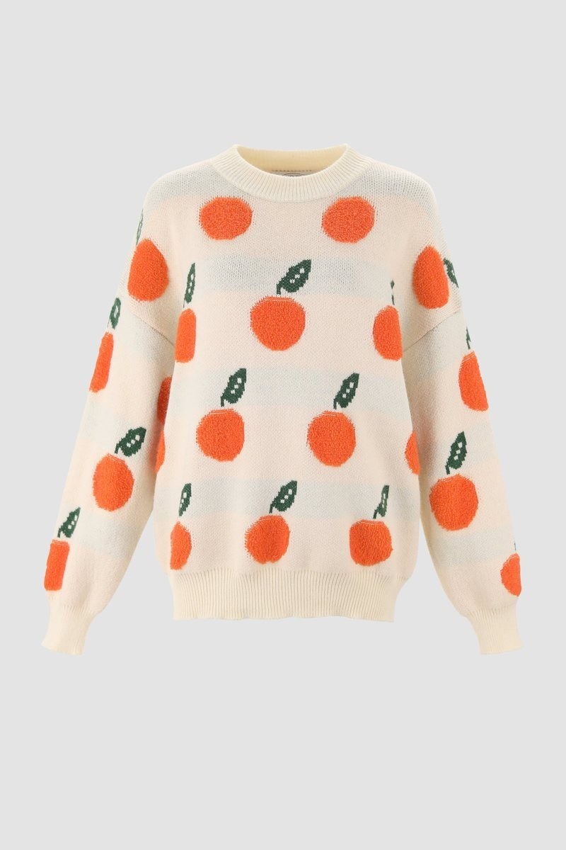 Orange Pattern Sweater | Cider