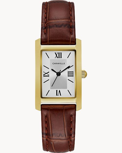 Silver-Tone Dial Leather Strap Dress 44L234 | Bulova | Bulova