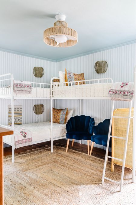 Shared bedroom space for pre-teens!

Bunkbeds, Airbnb, coastal, beach, vibes, kids, room, retro, decorations, idea, 

#LTKhome