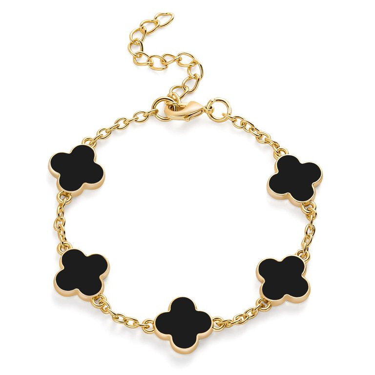 Clover Chain Bracelet for Women Girls, Adjustable 5 Flowers Fashion Link Chains Cute Bracelet, Lu... | Walmart (US)