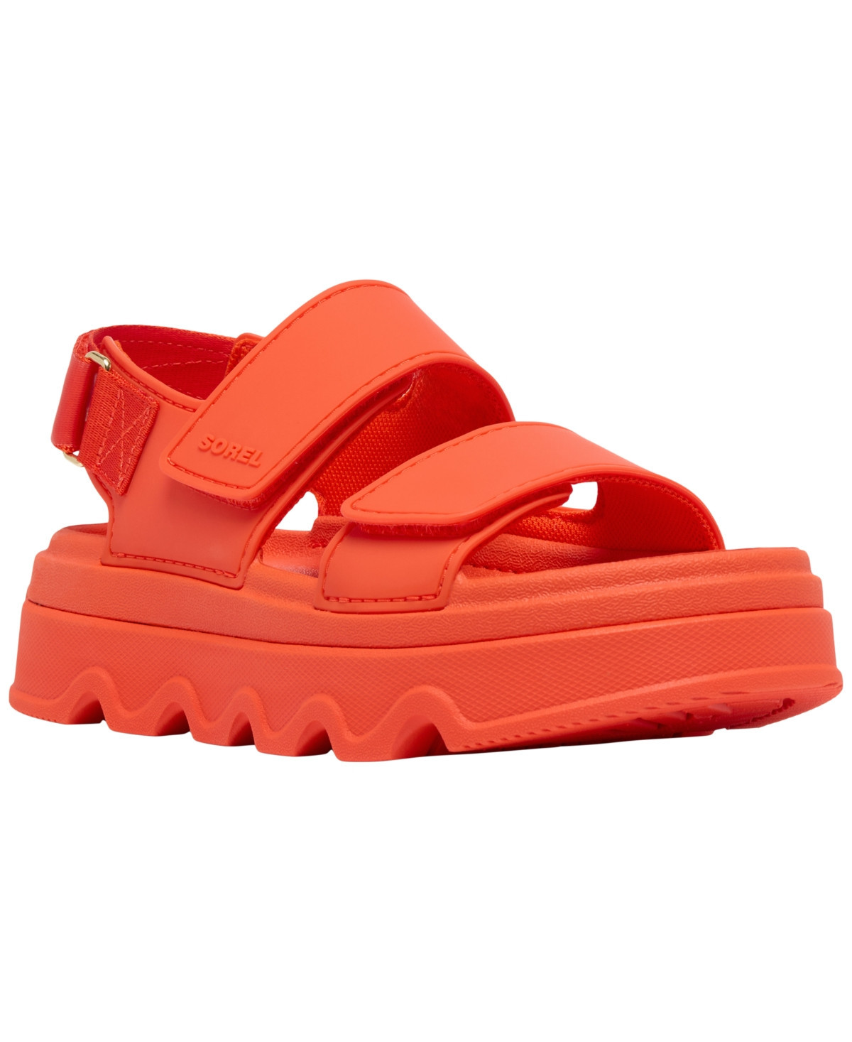 Sorel Women's Kinetic Sunchase Ankle-Strap Sandals - Crimson Fire/Sea Salt | Macy's
