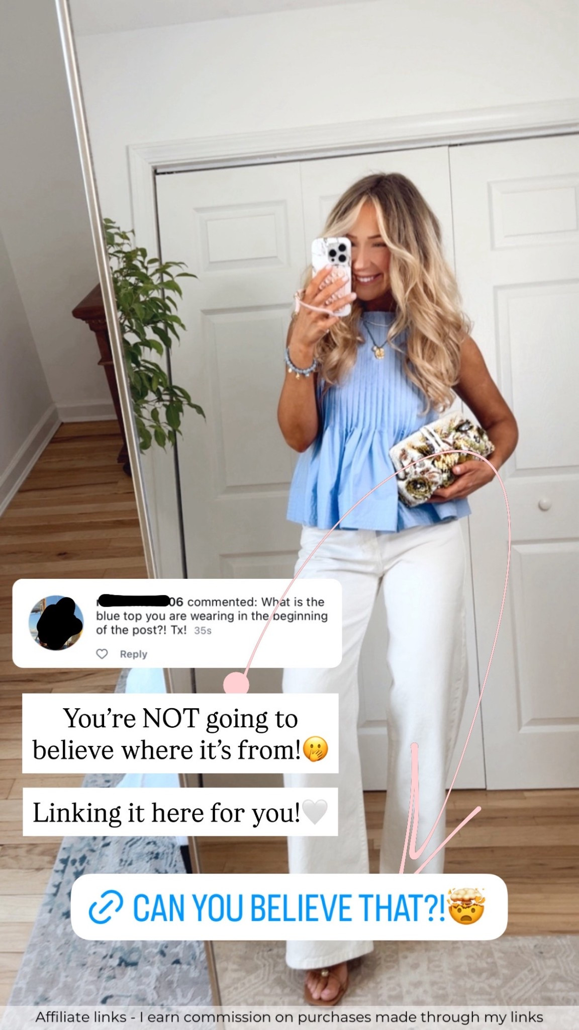 Affiliate links - I earn commission on purchases made through my links | spring outfits 2026, Walmart fashion top, Zara jeans, Zara purse 