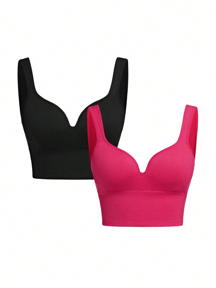 SHEIN Sport Studio Ladies' Solid Color Simple Daily Sports Underwear | SHEIN