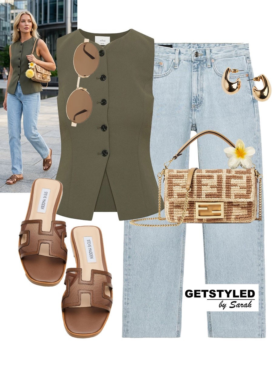 Olive green for summer 🫒

#summerstyle #olivegreen #jeans #sandals

#LTKsummer #LTKstyletip #LTKshoes