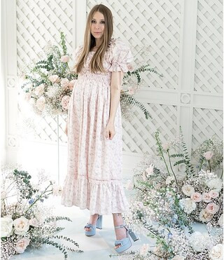 x Born on Fifth Lottie Floral Smocked Square Neck Short Puff Tie Sleeve Dress | Dillards