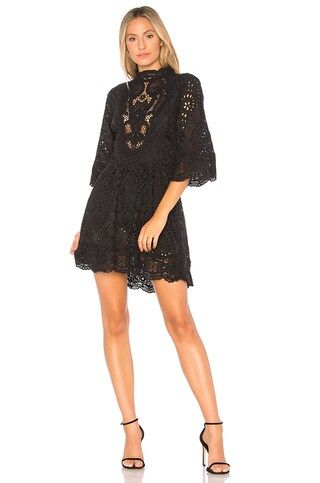 Victorian Embroidered Mini Dress | Revolve Clothing (Global)