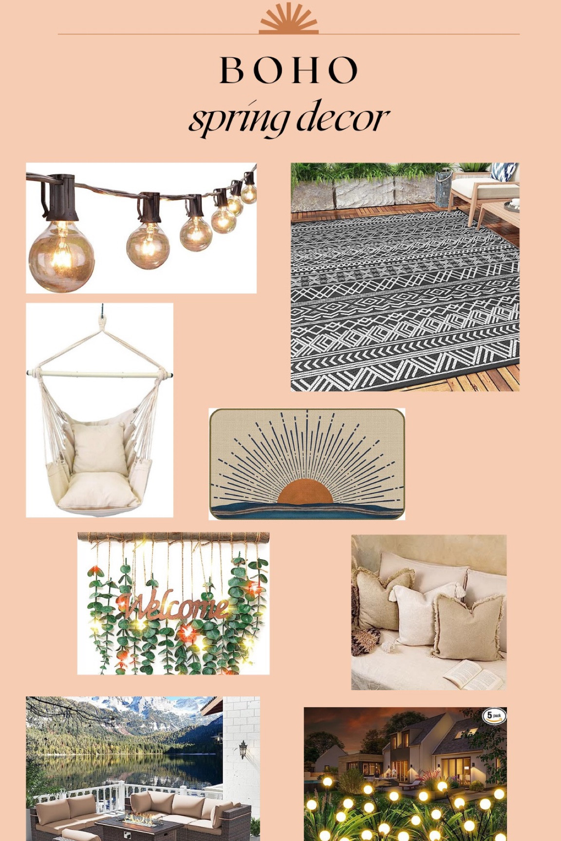 boho outdoor decor Amazon! 💛⭐️ super affordable 

#LTKhome #LTKFind #LTKGiftGuide