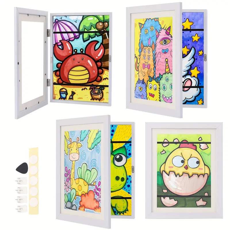 2pcs/4pcs Art Frame, 8.5x11 Replaceable Front Opening Children's Art Frame, Art Display Storage F... | Temu Affiliate Program