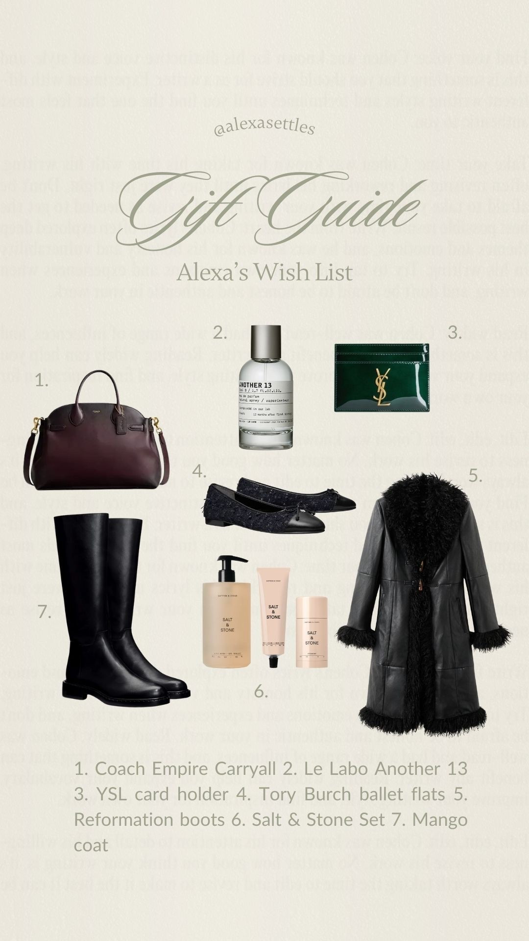 My wishlist 🎁 

#LTKGiftGuide #LTKHoliday