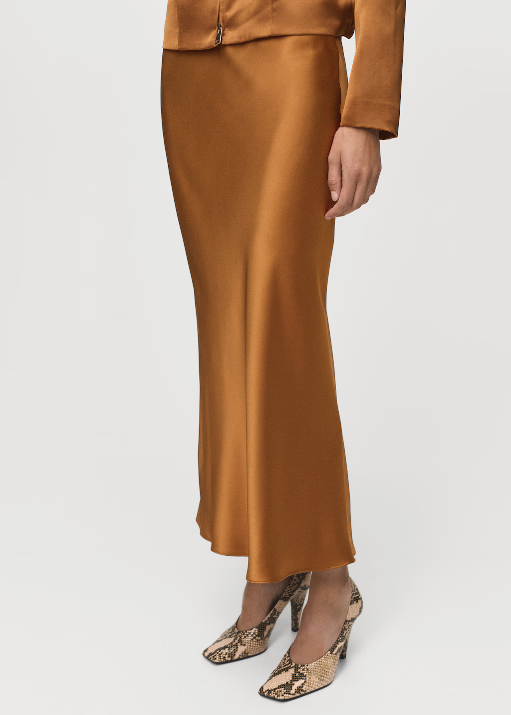 Midi satin skirt - Women | MANGO USA | Mango (US/MX/AU)